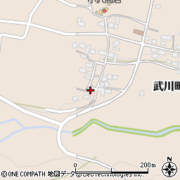 山梨県北杜市武川町黒澤1447周辺の地図