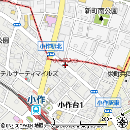 小作駅入口周辺の地図