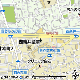 木曽路西新井店周辺の地図