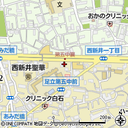 すき家環七西新井店周辺の地図