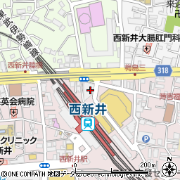 東武西新井ショッピングセンタートスカ周辺の地図