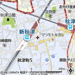 カレーハウスＣｏＣｏ壱番屋ＪＲ新秋津駅前通店周辺の地図