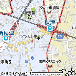 秋津駅前歯科クリニック周辺の地図