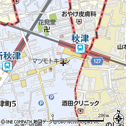 ＴＯＢＵ　ＰＡＲＫ秋津町５丁目駐車場周辺の地図