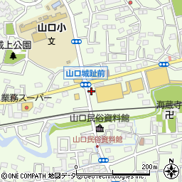 山口城跡周辺の地図