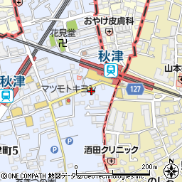 日高屋 秋津店周辺の地図
