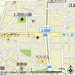 松屋足立江北店周辺の地図