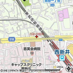西新井陸橋周辺の地図