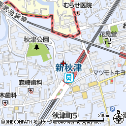 エーパーク新秋津駅前駐車場周辺の地図