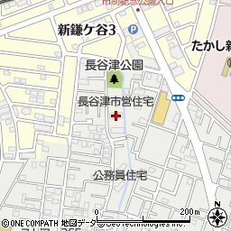 長谷津市営住宅周辺の地図
