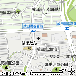 成田教職員住宅周辺の地図