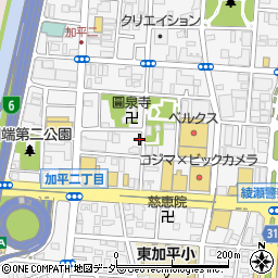 東京都足立区加平周辺の地図