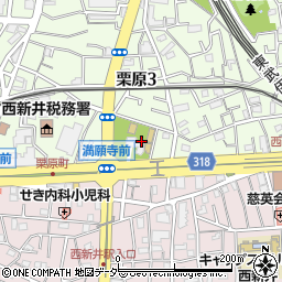 東京都足立区栗原3丁目6周辺の地図