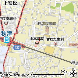 ウェルパーク秋津駅前店周辺の地図