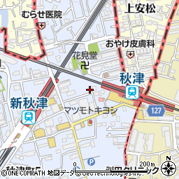 パークジャパン秋津町第１駐車場周辺の地図