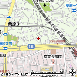 東京都足立区栗原3丁目5-17周辺の地図