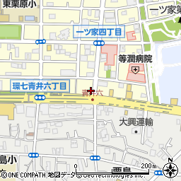 綾瀬警察署一ツ家交番周辺の地図