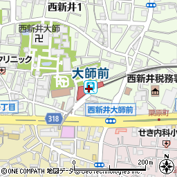 ゆうちょ銀行東武鉄道大師前駅出張所 ＡＴＭ周辺の地図