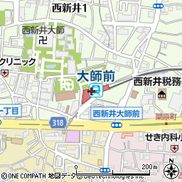 大師前駅周辺の地図