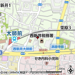 財務省　国税庁税務署西新井税務署周辺の地図