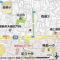朝乃湯カラオケスタジオ周辺の地図
