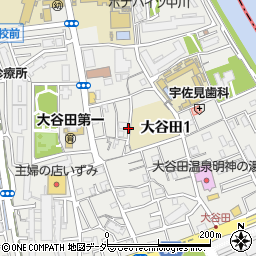 東京都足立区大谷田1丁目周辺の地図