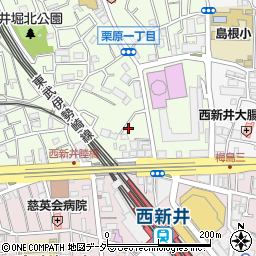 西新井住宅公園周辺の地図