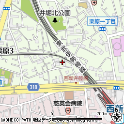 東京都足立区栗原3丁目3周辺の地図