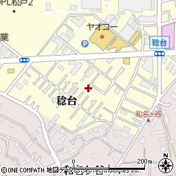 千葉県松戸市稔台1078-2周辺の地図