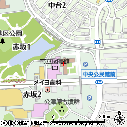 成田市中央公民館周辺の地図