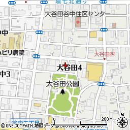 東京都足立区大谷田4丁目周辺の地図