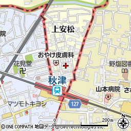 埼玉県所沢市上安松1周辺の地図