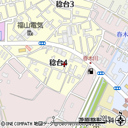 千葉県松戸市稔台4丁目14周辺の地図