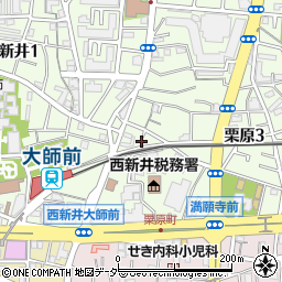 東京都足立区栗原3丁目11周辺の地図