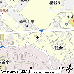 千葉県松戸市稔台462-6周辺の地図