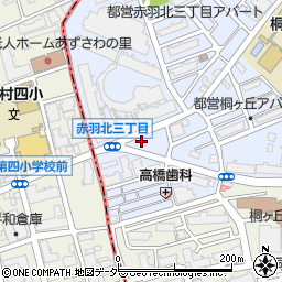 東京都北区赤羽北3丁目25周辺の地図