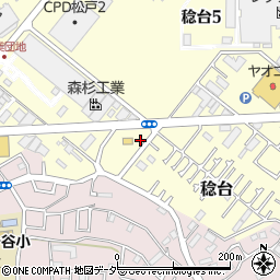 千葉県松戸市稔台462周辺の地図