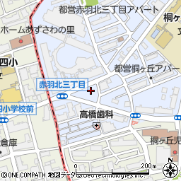 東京都北区赤羽北3丁目25-9周辺の地図