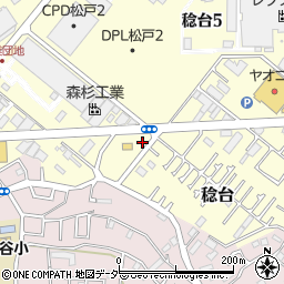 千葉県松戸市稔台462-9周辺の地図