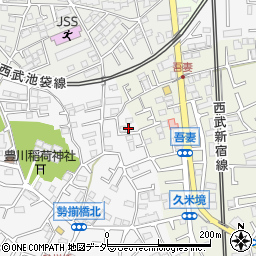 埼玉県所沢市久米383-12周辺の地図