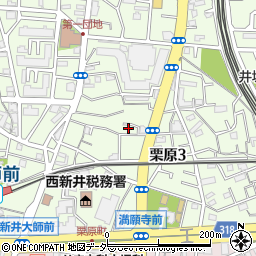 東京都足立区栗原3丁目22-3周辺の地図