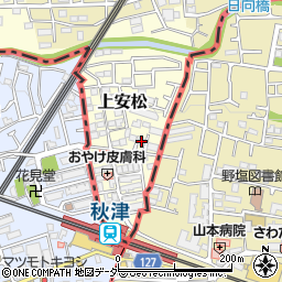 埼玉県所沢市上安松16周辺の地図