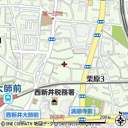東京都足立区栗原3丁目22-6周辺の地図