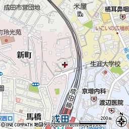 千葉県成田市新町873-5周辺の地図