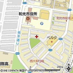 埼玉県和光市西大和団地4-7周辺の地図