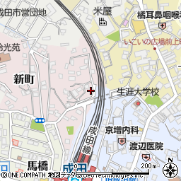 千葉県成田市新町869-5周辺の地図