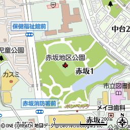 赤坂地区公園周辺の地図