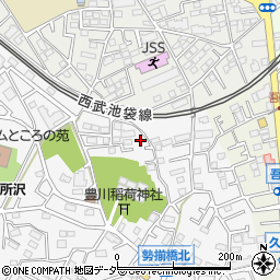 埼玉県所沢市久米408-49周辺の地図
