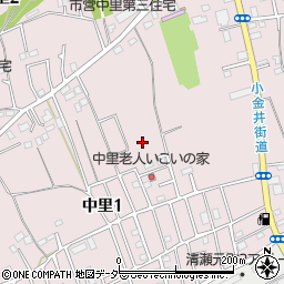 東京都清瀬市中里1丁目周辺の地図