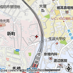 千葉県成田市新町868-1周辺の地図